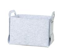 Gucagle Felt Storage Basket Large Capacity Foldable Felt Storage Bin with Carry Handles for Laundry Closet Organizers Premium Felt Material Sturdy and Durable Multifunctional Home (Grey)