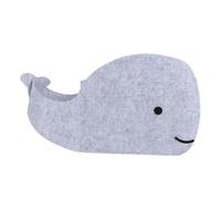 Gucagle Felt Storage Bin Foldable Whale Shaped Cute Cartoon Multi Purpose Small Fabric Storage Basket for Clothing Toy Books Organizing Kids Room Home Decor (Grey)