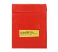 Gucagle Fireproof Bag Li po Battery Safety Bags Portable Two Size Pouch Charging Sack Fireproof Lipo Safety Bag Flame Retardant Material for Lithium Battery Charging Storage Red Black (S)
