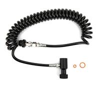 Gucagle G1/2 Aluminium Air Coil Remote Corrugated Connecting Hose Without Valve Compact Lightweight Quick Connect Disconnect for CO2 Compressed Air HPA Nitrogen Cylinders