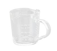 Gucagle Glass Measuring Cup Reusable Double Spout Insulated Sturdy Coffee Milk Cup Italian Glass Measuring Cup for Kitchen Bar Cafe Home Use Tempered Glass 3.7oz