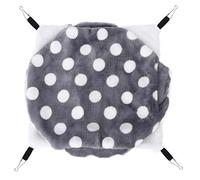Gucagle Gray Flannel Hamster Hammock Three Layer Warm Hanging Bed House for Small Pets Sugar Glider Chinchilla Cage Cozy Labyrinth Nest 30x30x3cm