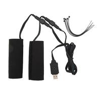 Gucagle Heated Motorcycle Grip Cover Universal 5V USB Electric Heating Handlebar Cover with 6 Gear Temperature Adjustment Memory Function for Winter Riding Aramid Fiber Material