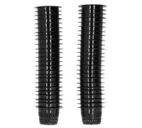 Gucagle Hydroponics Pot Planting Net Cups Plant Growing Basket Soilless Plant Pot Round Mesh Container for Root Fixing and Seedling Hydroponic Vegetable Gardening Black 57x37x35mm 50PCS