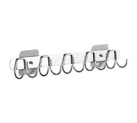 Gucagle Kitchen Row Hooks Strong Adhesive Wall Mounted Stainless Steel Towel Curved Hook Rail Rack for Bathroom Hanging Durable Rustproof Space Saving Double Hooks for Kitchen Bathroom