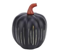 Gucagle Light Up Pumpkin Decor Twinkle Light Pumpkin Glittering Black Resin Pumpkin with Sparkling Effect Enchanting LED Lighted Pumpkin for Fall Home Indoor Outdoor Decoration Black 450g (Small)