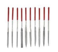 Gucagle Needle File Set 10Pcs Hardened Steel Durable Comfortable Grip Jewelry Files for Shaping Soft Metal Wood Plastic with PVC Storage Bag (5 * 180mm)