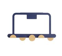 Gucagle Over The Door Hooks Sturdy No Damage Iron Adhesive Door Hanger Hook for Bathroom Kitchen Clothes Towels Modern Stylish Space Saving Design (Blue)