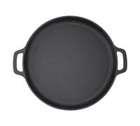 Gucagle Pancake Flat Frying Pan Cast Iron Skillet Uniform Heating Non Stick Flat Bottom Design for Kitchen Cooking Breakfast (35cm)