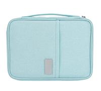 Gucagle Passport Holder Bag Organizer Portable Travel Card Storage Wallet with Multiple Pockets for Business Travel Vacation Oxford Cloth Material 5.3oz 7.8oz (Tiffany Blue Large)
