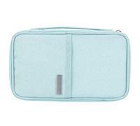 Gucagle Passport Holder Bag Organizer Portable Travel Card Storage Wallet with Multiple Pockets for Business Travel Vacation Oxford Cloth Material 5.3oz 7.8oz (Tiffany Blue Trumpet)