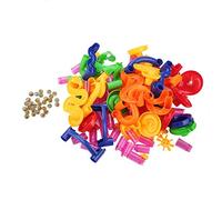 Gucagle Pathway Brick Toy Plastic Rolling Balls Educational STEM Learning Toy for Kids Children Develop Operational Observation Ability ABS Colorful 33.8x45cm DIY Design (105PCS（678-7）)