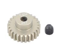 Gucagle Pinion Gear Aluminum Alloy 3.175mm 0.6M High Strength Universal Fit for 1/8 1/10 RC Crawler Car Durable Smooth Quiet Replacement Part (25T)
