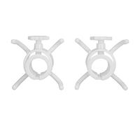 Gucagle Plastic Beach Umbrella Hook 2Pcs Durable Adjustable Hanging Holder for Outdoor Beach Umbrellas with 4 Prongs Towel Hat Sunglasses Organizer Universal Fit 25 32mm Pole (White)