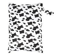 Gucagle Portable Durable Baby Diaper Nappy Storage Bag with Zipper Large Capacity for Baby Stroller or Hand Carry Polyester Material 30x40cm Multiple Colors (Cow)