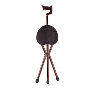 Gucagle Portable Folding Walking Stick Chair Seat Stool Travel Cane Chair Aluminum Alloy Durable Comfortable Non Slip Grip Foldable Design for Elderly Outdoor Rest