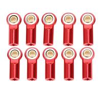 Gucagle RC Car Ball Joints Pull Rod Connectors 10Pcs High Strength Metal Ball Joint Screws Accessories for AXIAL SCX10 1 10 Scale RC Cars Aluminum Alloy 19mm 16g (Red)
