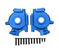 Gucagle RC Car Front Gearbox Aluminum Alloy High Strength Durable Protective Gear Box for Losi Baja Rey Rock Rey 1/10 Scale RC Vehicles Accessories 59x49mm 2 Accessories 12 Screws (Blue)