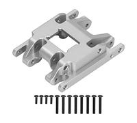 Gucagle RC Car Gearbox Base Aluminum Alloy Center Skid Plate High Pressure Resistance Stable Mounting for 1 18 RC Cars with Screws (Silver)