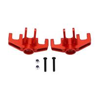 Gucagle RC Car Steering Cup Aluminum Alloy High Strength Precise Fit Vibration Absorption Upgrade Parts for Losi Baja Rey 1/10 Hammer Rey U4 1/10 Remote Control Cars 2PCS Set 57mm (Red)