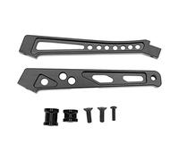 Gucagle RC Chassis Brace Support Frame Bracket Rod Aluminium Alloy for 1/7 1/8 Series Cars Durable Lightweight CNC Machined PTFE Coated Hardened Alloy Improves Performance Strength Style (Black)