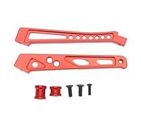 Gucagle RC Chassis Brace Support Frame Bracket Rod Aluminium Alloy for 1/7 1/8 Series Cars Durable Lightweight CNC Machined PTFE Coated Hardened Alloy Improves Performance Strength Style (Red)