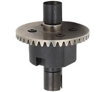 Gucagle RC Differential Gear High Strength Brushed 38T Front Rear Differential Assembly Set for 1/10 RC Desert Truck Durable Plastic Steel Black 46x37mm