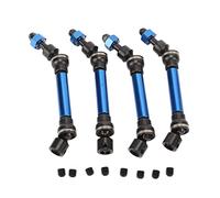 Gucagle RC Front Rear Drive Shaft 4Pcs Premium Steel Aluminum Alloy Rustproof Wear Resistant Transmission Shaft for 3S Senton Big Rock Granite 1/10 RC Car 123mm 120mm Length (Blue)
