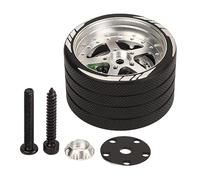 Gucagle RC Transmitter Steering Wheel Aluminum Alloy Trigger One Handed Control Adapter Compatible with FLYSKY NB4 RC Car Controller Durable Lightweight Easy to Install (Silver)