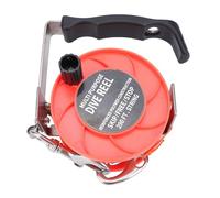 Gucagle Scuba Dive Reel with Handle 290FT High Visibility Orange Line Diving Reel for BCD Underwater Cave Wreck Diving ABS Stainless Steel (Orange)