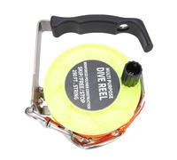 Gucagle Scuba Dive Reel with Handle 290FT High Visibility Orange Line Diving Reel for BCD Underwater Cave Wreck Diving Reliable ABS Stainless Steel Construction (Fluorescent Yellow)