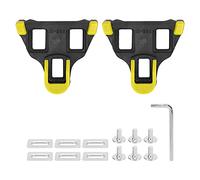 Gucagle TB011 Universal Road Bike Cleats 6 Degree Float Self Locking Cycling Pedals Cleat Set ABS Plastic Stainless Steel Rubber for Road Bike Shoes SL Series (Black Yellow)