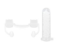 Gucagle Vampire Fangs Retractable False Teeth Scary Halloween Cosplay Party Props with Tooth Repair Beads Safe Plastic Silicone Material 13g 6x2.6cm 1 Set