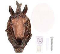 Gucagle Vintage Animal Shape Wall Hook Coat Hanging Hook Home Decoration for Bathroom Bedroom Antique Copper Resin Horse Shape Goat Shape European Style Wall Mount (Horse (Imitation Antique Bronze))