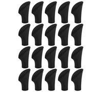 Gucagle Walking Stick Tip Protectors Durable Non Slip PVC Replacement Tips for Hiking Poles Trekking Sticks Suitable for Asphalt Roads and Fine Pebbles Black 20pcs