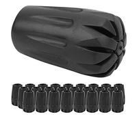 Gucagle Walking Stick Tips Heavy Duty Metal Rubber Ferrule Protectors Cane End Tips Durable TPR Elastomer Easy Install Wear Resistant for Hiking Poles Cement Roads Slippery Roads Black
