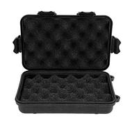 Gucagle Wild Survival Storage Box High Strength Shockproof Portable Camping Survival Kits for Outdoor Adventures Emergency Preparedness Plastic Sponge 11x17x6cm (Black)