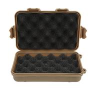 Gucagle Wild Survival Storage Box High Strength Shockproof Portable Camping Survival Kits for Outdoor Adventures Emergency Preparedness Plastic Sponge 11x17x6cm (Brown)