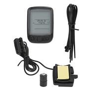 Gucagle Wired Computer Bike Computer with Backlight LCD Display Speed Monitoring Riding Distance Maximum Speed Average Speed Riding Time Clock Temperature for Outdoor Cycling Enthusiasts