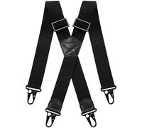 Gucass Men's X-Shape Braces, 3.8 cm Wide, Extra Strong, Elastic, Adjustable, with Metal Non-Slip Buckle, One Size Braces for Men and Women, black, Verstellbar von 76 cm bis 125 cm