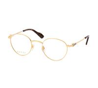 GUCCI 1222 Gold Brown Web Stripe Unisex Eyeglass 48mm GG1222O Optical Frame 003