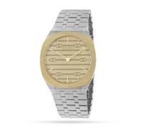 GUCCI 25H Gold Tone Dial Bracelet Watch