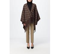 GUCCI Asymmetric Wool Cape with All-Over GG Motif and Fringed Hem - Size: OS - female