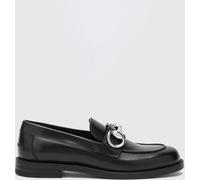 GUCCI Boulevard Smooth Leather Loafers with Gold-Tone Horsebit - Size: 39 - female