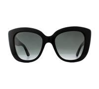 Gucci Cat Eye Womens Black Grey Gradient Sunglasses - One Size