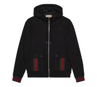 Gucci Cotton Jersey Hooded Jacket With Web 'Black' 752187-XJFQV-1043 XS