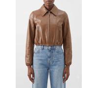 GUCCI Cropped Lamb Leather Jacket with Zip Closure - Size: 44 - female