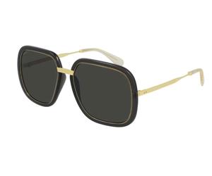 GUCCI EPILOGUE Gold Gray Rectangular Oversized Gg0905S 001 Retro Sunglasses