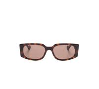 Gucci Eyewear Double G rectangle-frame sunglasses - Brown 55