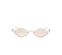 Gucci Eyewear half-rim geometric-frame sunglasses - Gold 53
